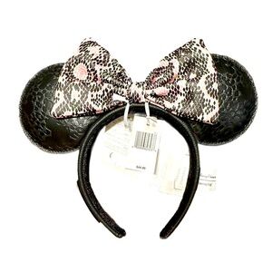 Authentic Disney Loungefly Animal Kingdom Black & Pink Minnie Ears - NWT